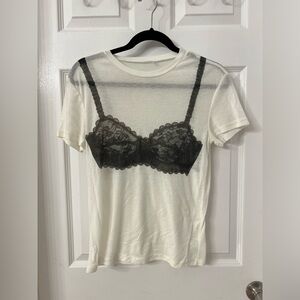 Coquette bra top t-shirt